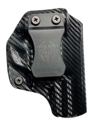 Carbon fiber holster with metal belt clip