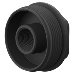 Black threaded plastic pipe fitting adapter
