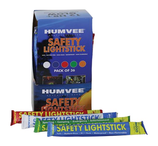 Humvee safety lightsticks pack with individual glow sticks