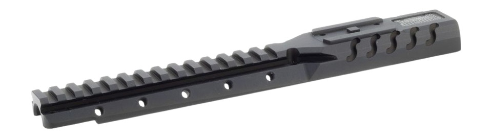 Black metal rifle bolt carrier component