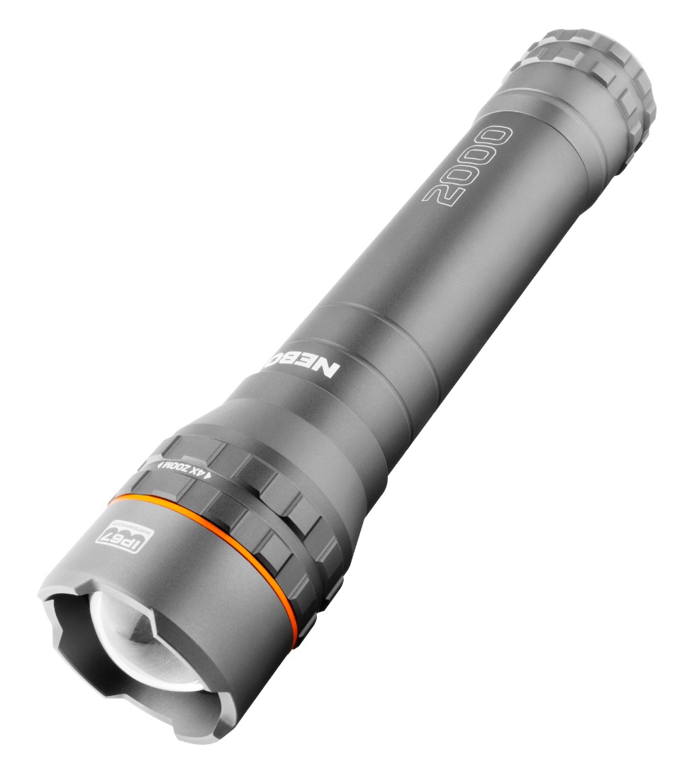 Black NEBO 2000 tactical LED flashlight