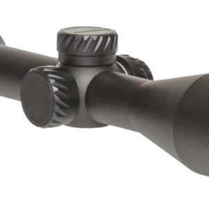 Black rifle scope isolated on white background