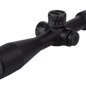 Black rifle scope isolated on white background