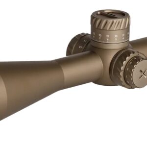 Tan rifle scope isolated on white background