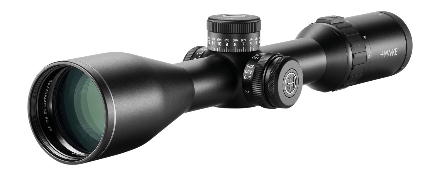 Hawke rifle scope isolated on white background