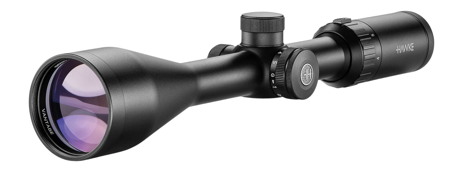 Hawke Vantage rifle scope on white background