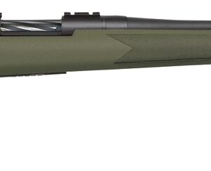 Green bolt-action rifle on white background