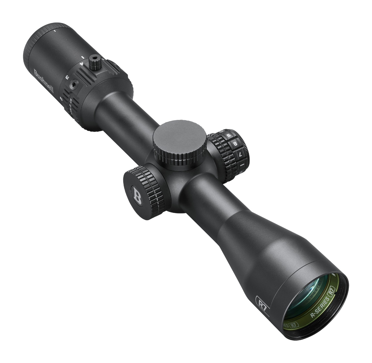 Bushnell R-Series rifle scope on white background