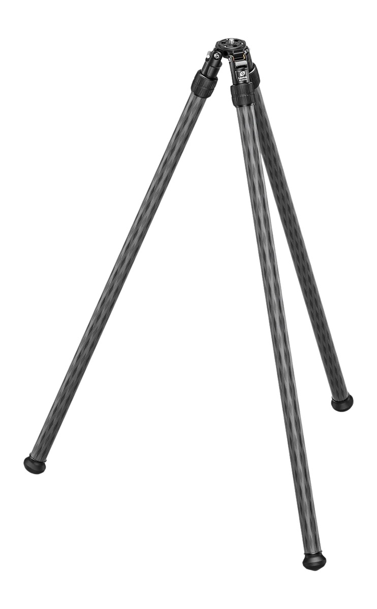 Carbon fiber camera tripod without head