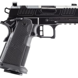 Black Alpha Foxtrot semi-automatic pistol close-up