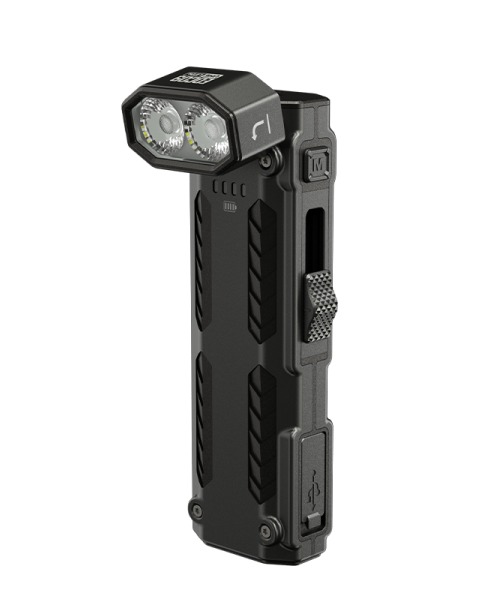 Compact dual-LED rechargeable handheld work flashlight