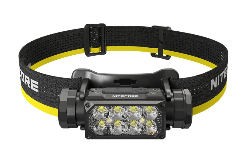 Nitecore LED headlamp with adjustable black strap
