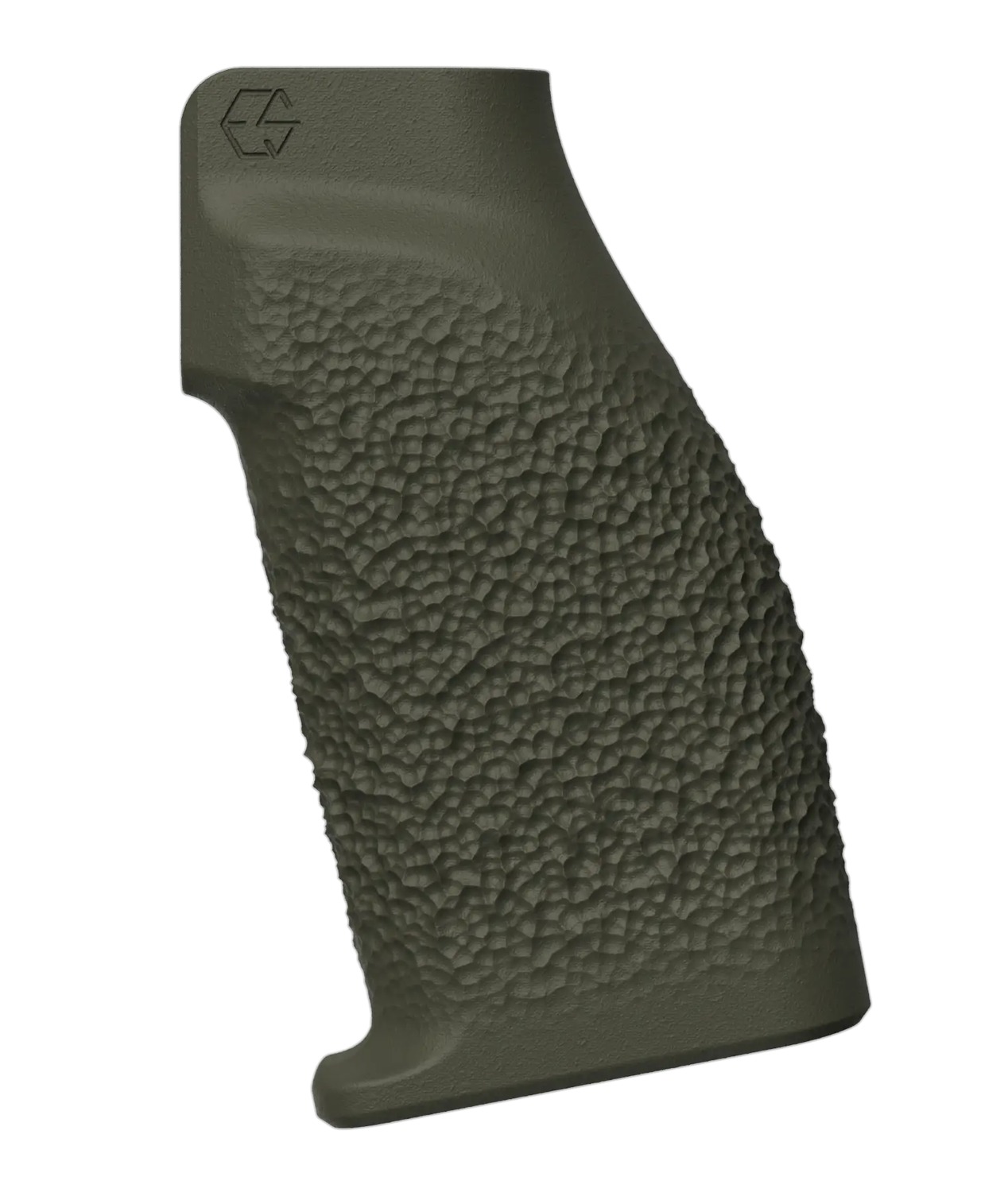Textured olive green pistol grip handle