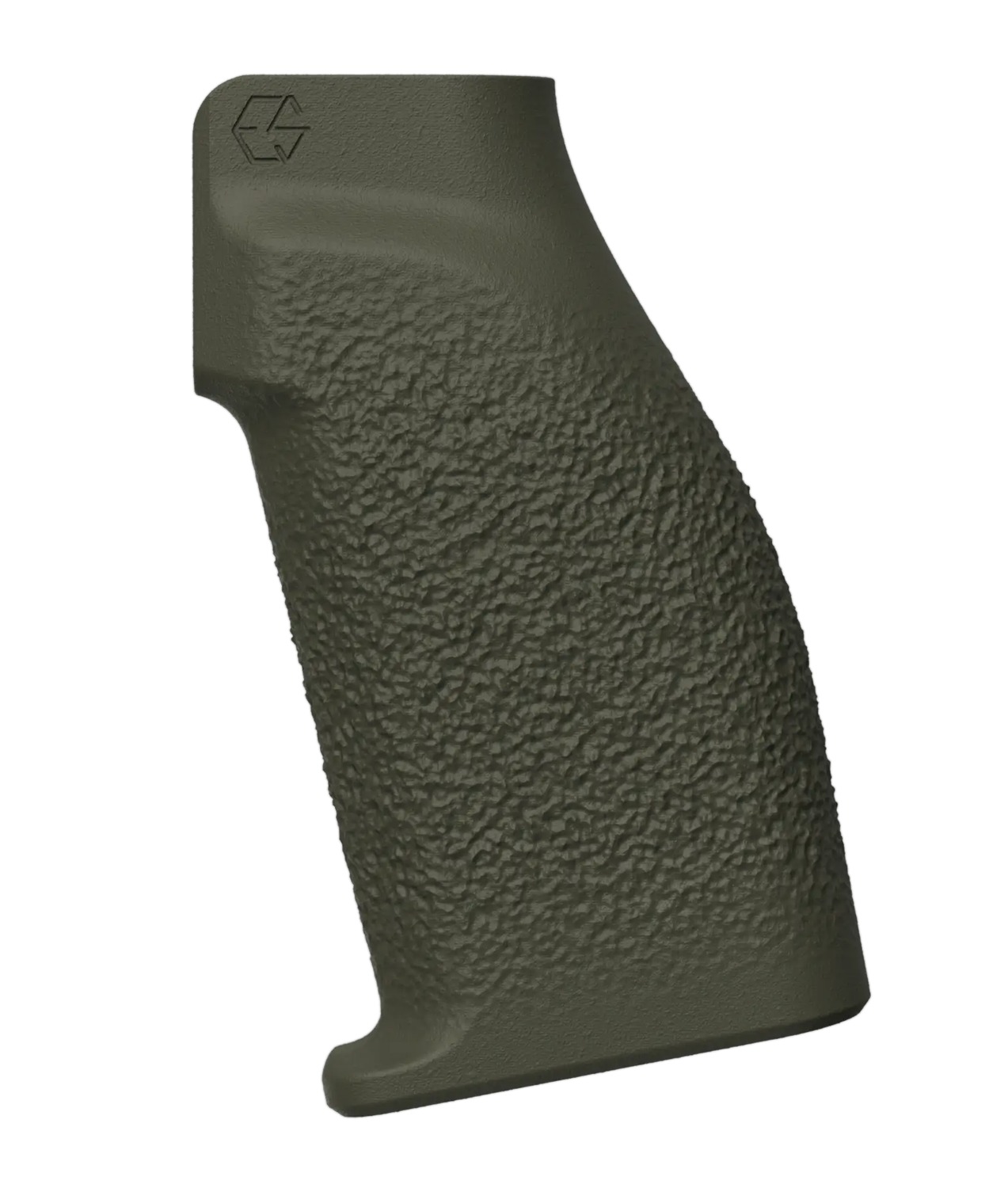 Textured olive green pistol grip handle