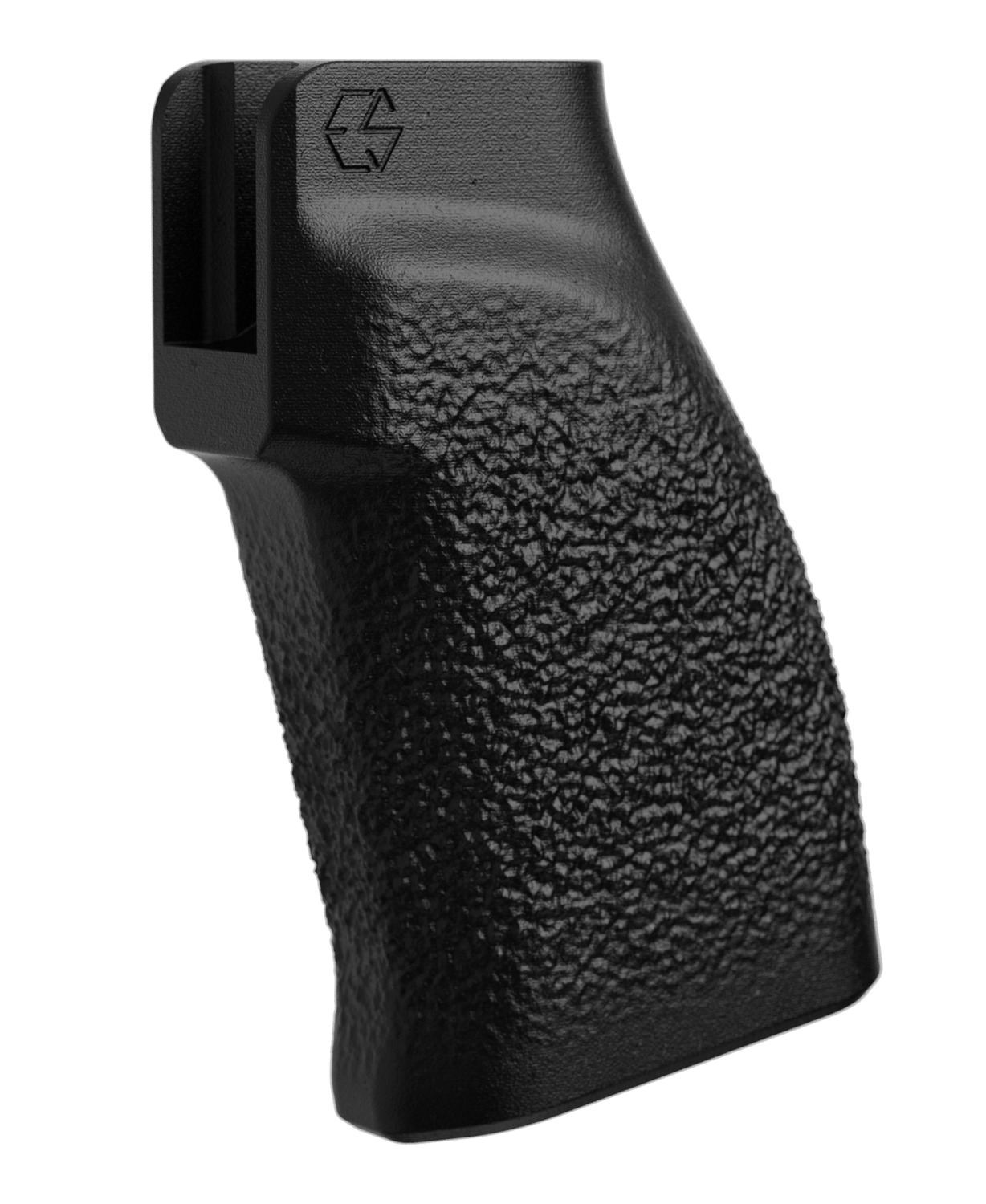 Black textured pistol grip handle accessory