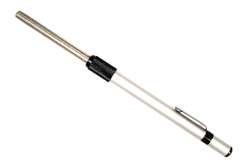 Manual desoldering pump tool on white background