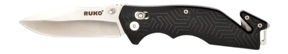 RUKO folding pocket knife with black handle
