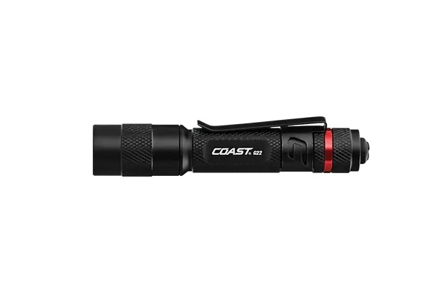 Black COAST G22 penlight flashlight with clip