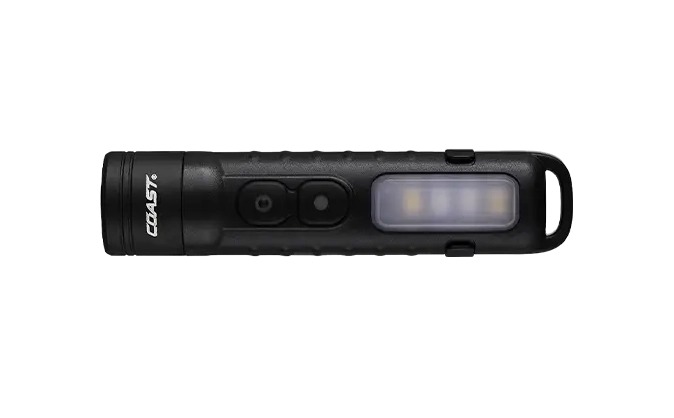 Black COAST LED flashlight with side light panel