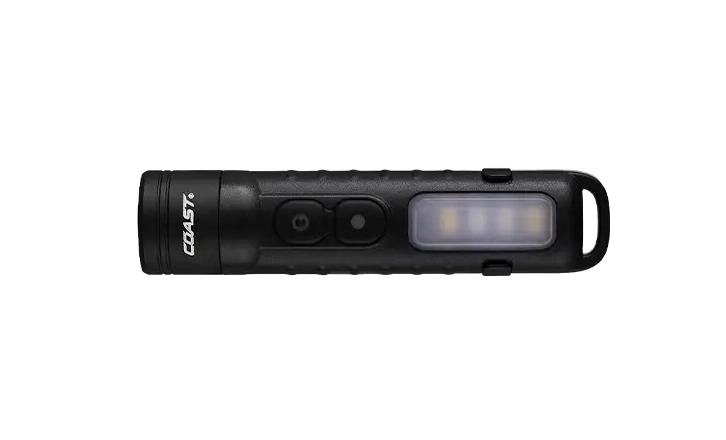 Black COAST LED flashlight with side work light
