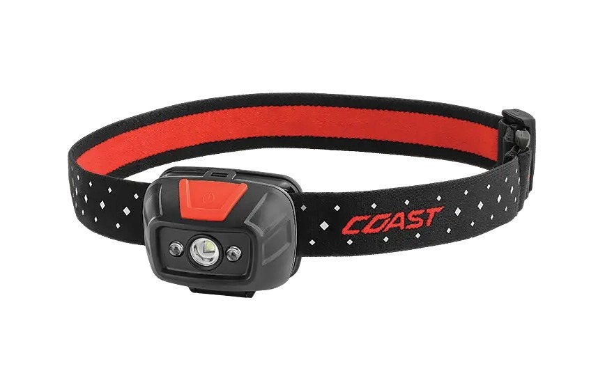 Black and red Coast LED headlamp