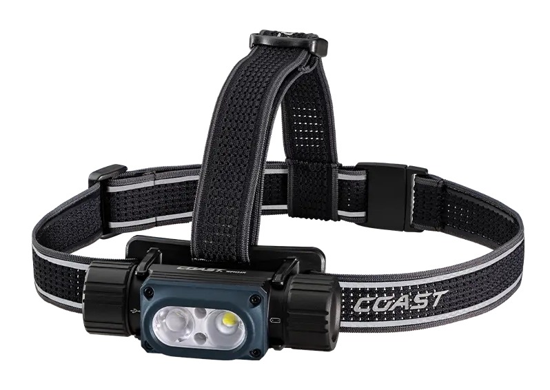 Coast LED headlamp with adjustable strap