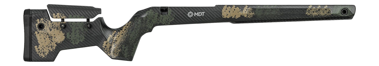 Camouflage carbon fiber rifle stock by MDT