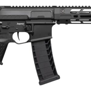 Compact AR-style pistol with brace and magazine
