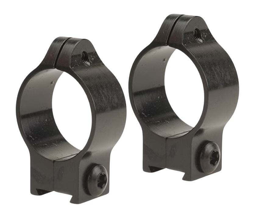 Pair of black metal scope mounting rings