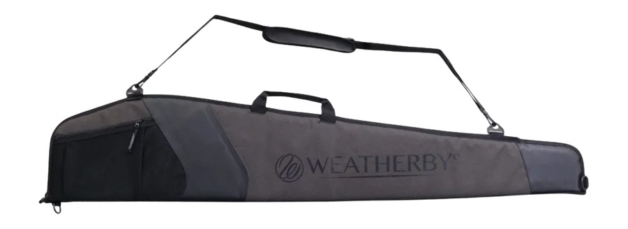 Weatherby branded rifle case with shoulder strap