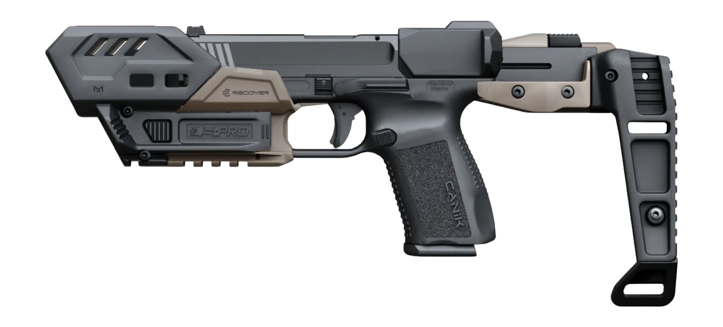 Tactical handgun with stabilizing brace attachment