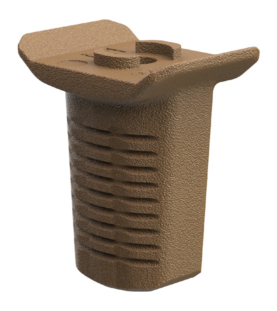 Textured brown polymer firearm grip accessory