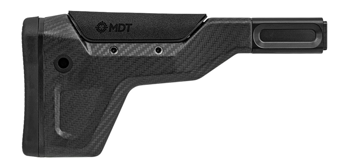 Carbon fiber rifle stock with adjustable buttpad