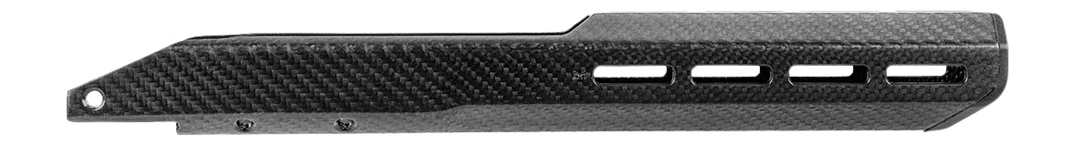 Carbon fiber rifle handguard with ventilation slots
