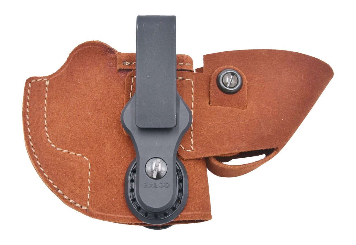 Brown leather concealed carry holster with clip