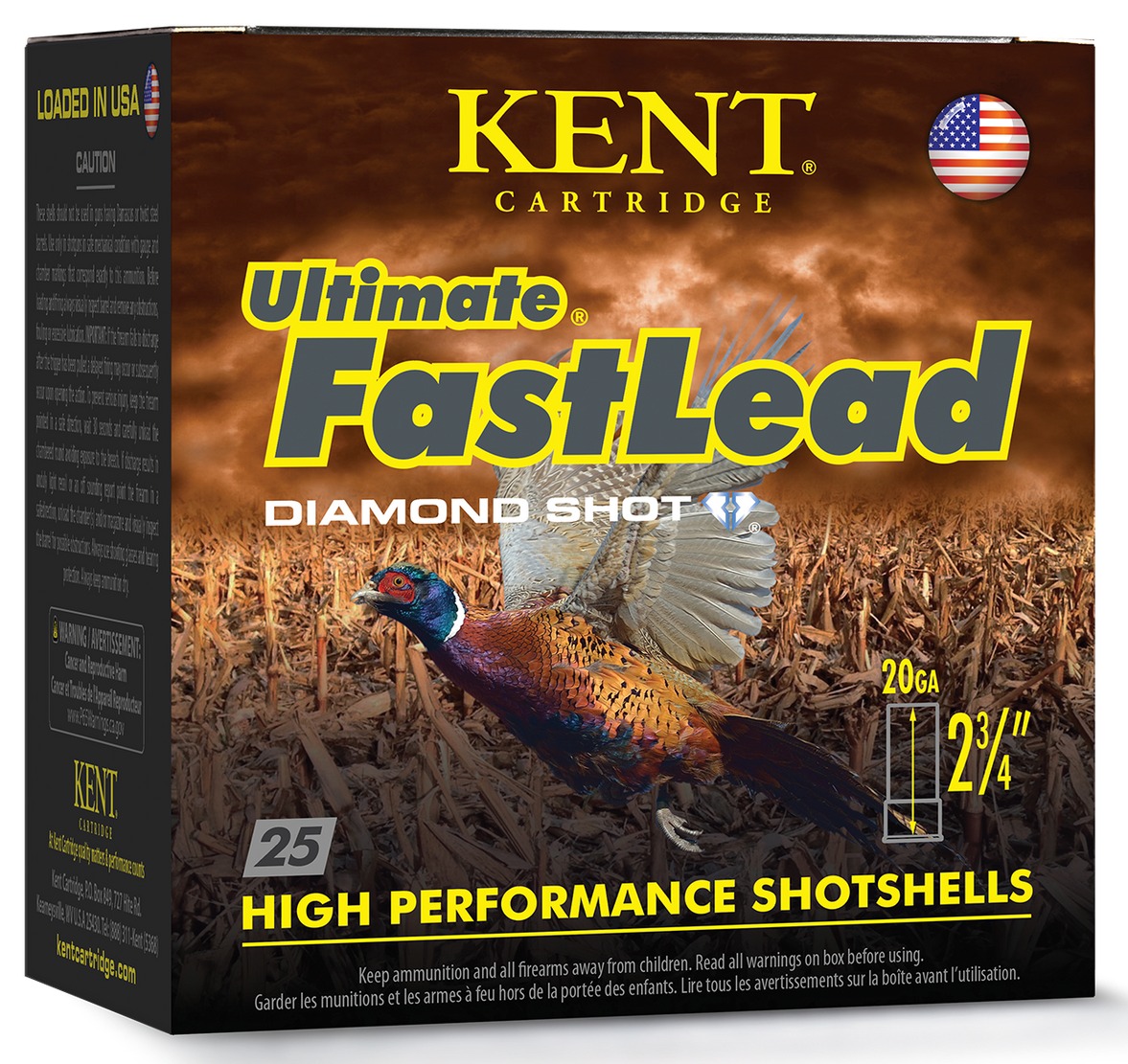 Kent Ultimate FastLead shotgun shells box packaging
