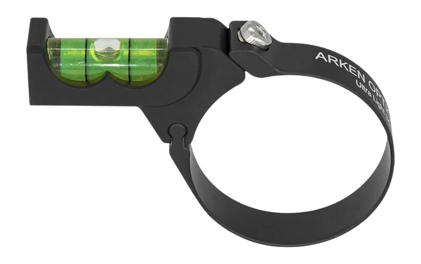 Scope-mounted bubble level with ring clamp