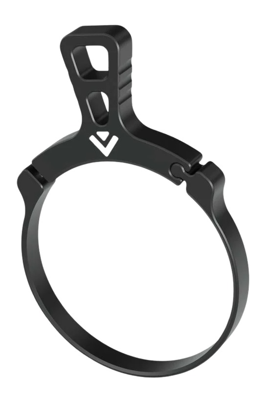 Black aluminum clamp ring with mounting bracket