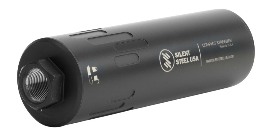 Black Silent Steel USA compact streamer suppressor