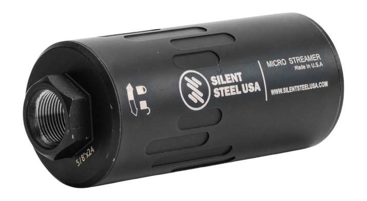Black Silent Steel USA Micro Streamer muzzle device