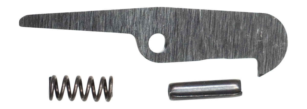Metal lever, spring, and cylindrical pin components