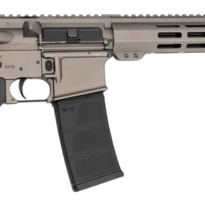 Modern semi-automatic rifle isolated on white background