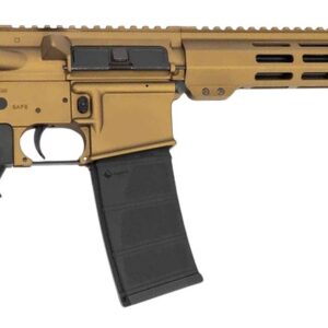 Tan and black modern semi-automatic rifle