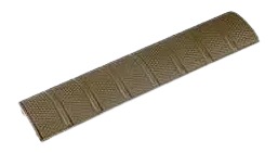 Textured brown rectangular strip on white background