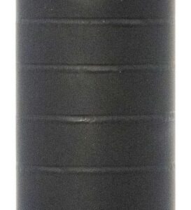 Black cylindrical suppressor with textured grip base
