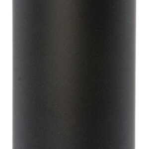 Black cylindrical metal vent with perforated top