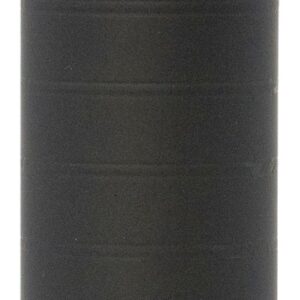 Black 7.62mm rifle suppressor on white background