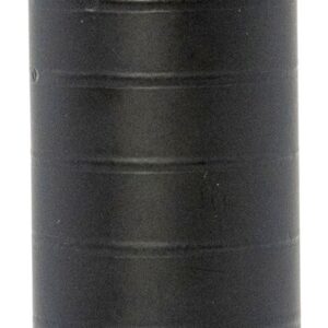 Black cylindrical firearm suppressor on white background