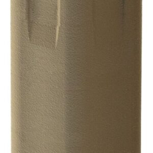 Beige cylindrical cosmetic foundation stick with black base