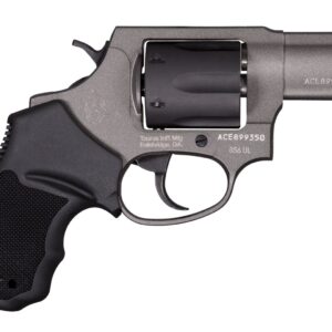 Compact revolver handgun on white background